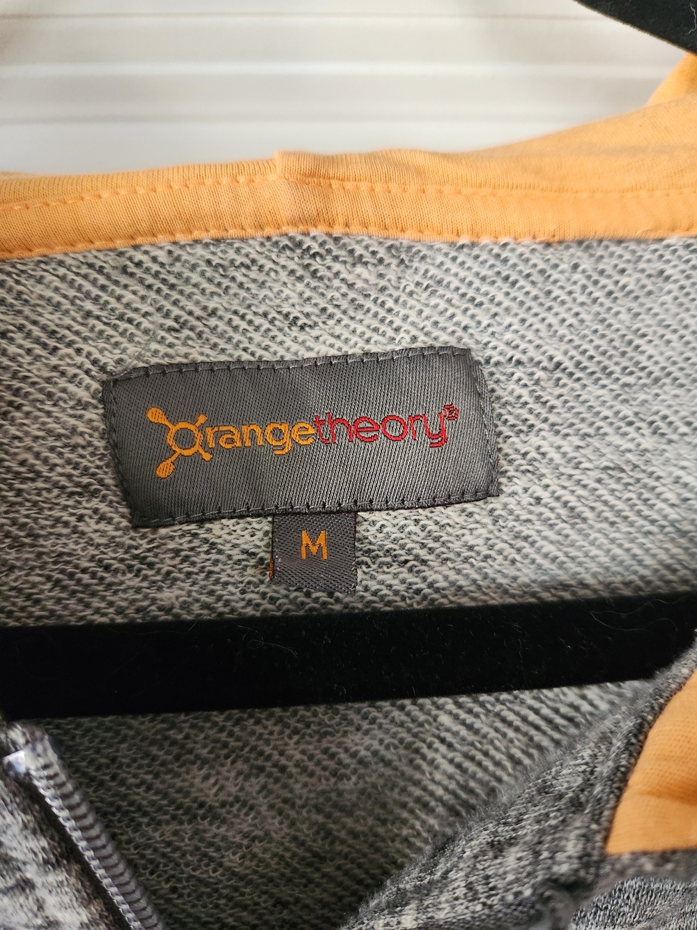OrangeTheory Women's Gray Zip Hoodie with Orange Accents - Picture 2 of 3